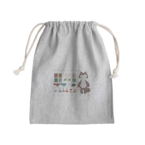 たぬき（やまきん） Mini Drawstring Bag