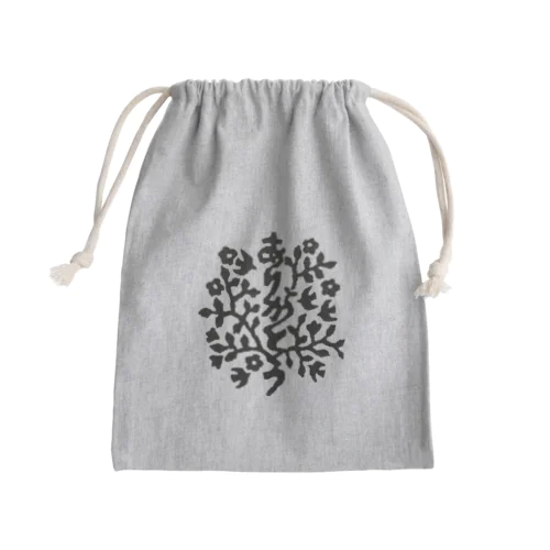 ひとふでちぎり ありがとう Mini Drawstring Bag