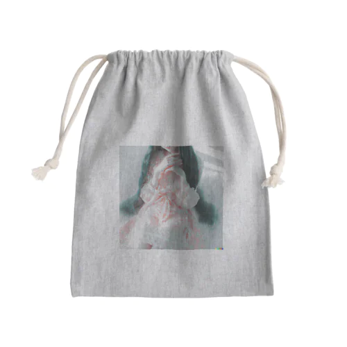 窓際の少女 Mini Drawstring Bag