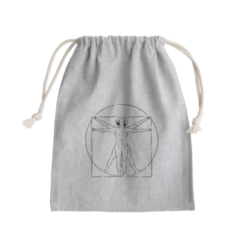 『ウィトルウィウス的人体図』（ウィトルウィウスてきじんたいず) Mini Drawstring Bag