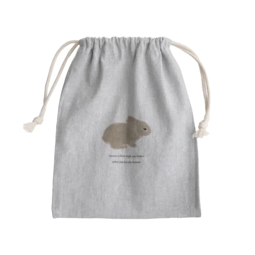 Success is how high you bounce when you hit the bottom. Mini Drawstring Bag