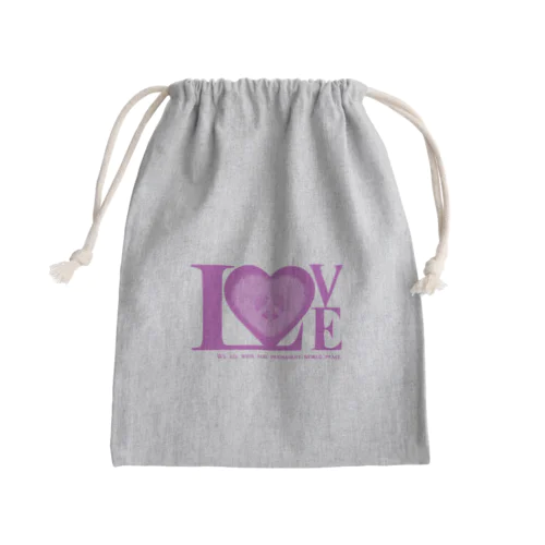 PEACE Mini Drawstring Bag