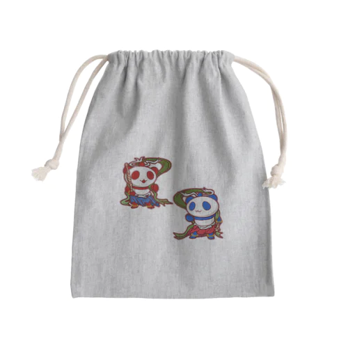 仁王パンダ　阿吽 Mini Drawstring Bag