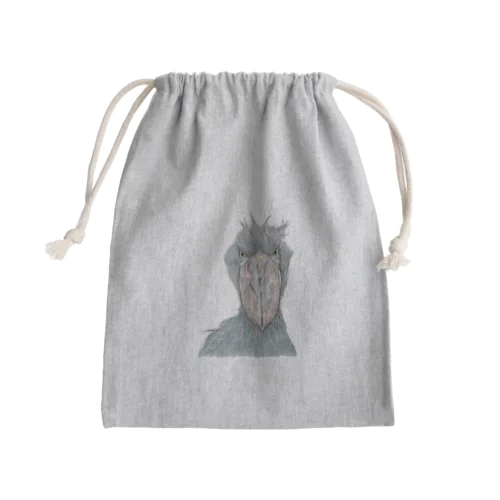 [森図鑑] ハシビロコウの顔 カラー Mini Drawstring Bag