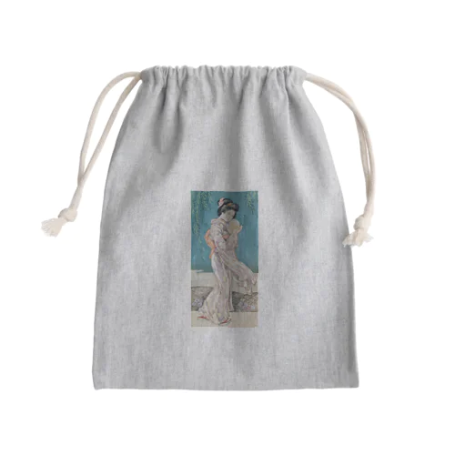 高畠華宵_＜やなぎ＞華宵便箋表紙原画(大正末から昭和初期) Mini Drawstring Bag