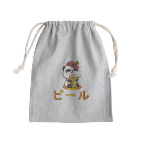  Cute Panda Drinking Beer Octoberfest Mini Drawstring Bag