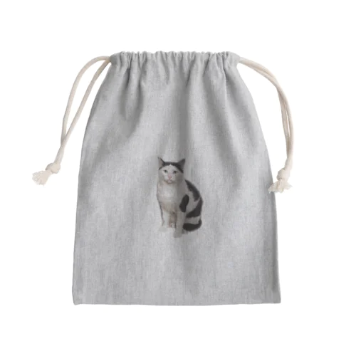 ヅラにゃんこ Mini Drawstring Bag