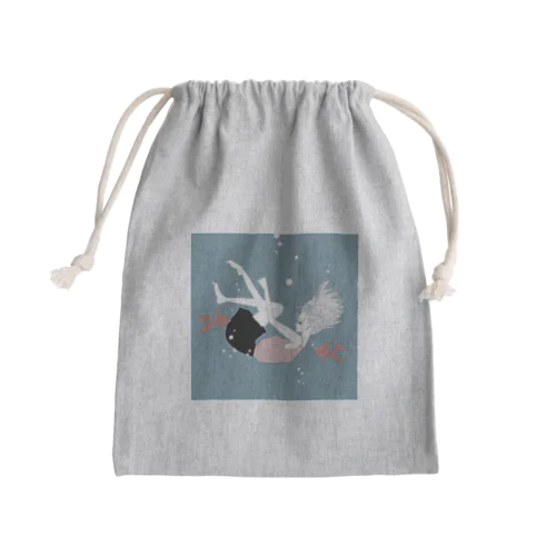 金魚になりたかった。 Mini Drawstring Bag