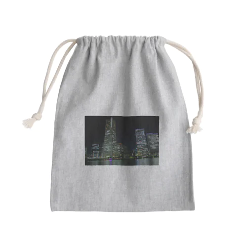 横浜みなとみらいの夜景 - Yokohama Minato-Mirai (Night view) - Mini Drawstring Bag