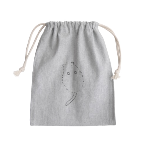 フワフワネコ Mini Drawstring Bag