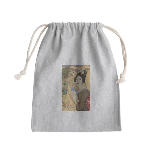 竹久夢二_長崎十二景 眼鏡橋 Mini Drawstring Bag