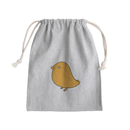 まがお色つきひよこ Mini Drawstring Bag