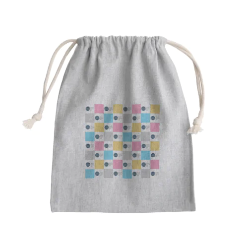 シングルペアレント101公式ロゴカラフルパターン Mini Drawstring Bag
