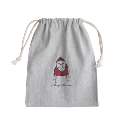 フレンチブルドッグ サンタ Mini Drawstring Bag