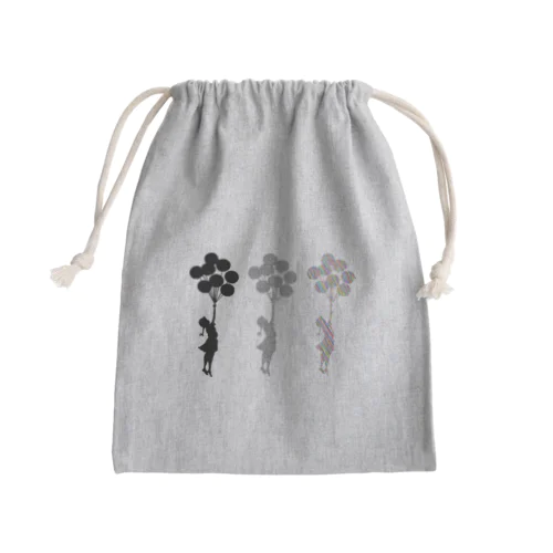 少女と風船　girl and ballons バンクシー感 Mini Drawstring Bag