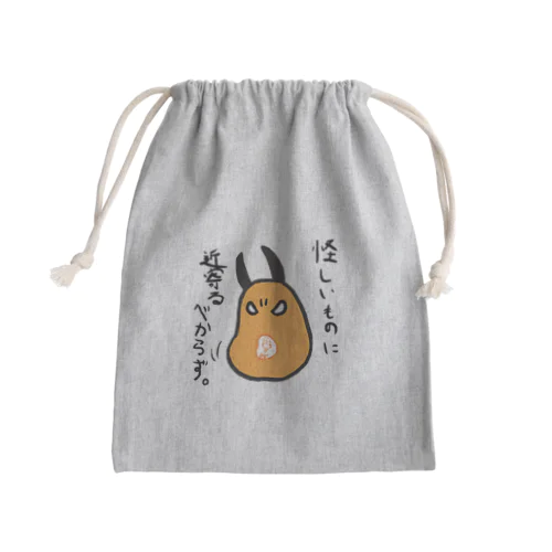 倫魁不羈　おにひゅうがの勝成様　文字あり Mini Drawstring Bag