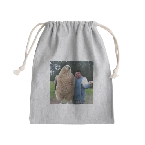 ふわふわでっか鳥 Mini Drawstring Bag