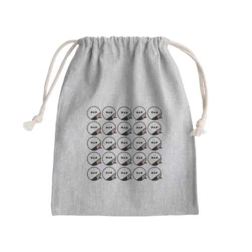 シマ玉模様のエゾカワシマエナガ Mini Drawstring Bag