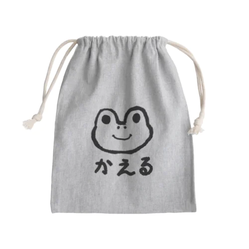 かえるの線画 Mini Drawstring Bag