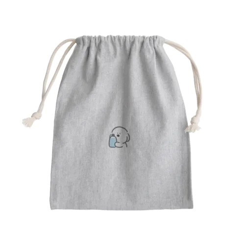 水とまらないイヌ Mini Drawstring Bag