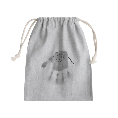 ぼくの手形アート・ゾウ Mini Drawstring Bag