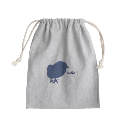 ピヨシルエットその1 Mini Drawstring Bag