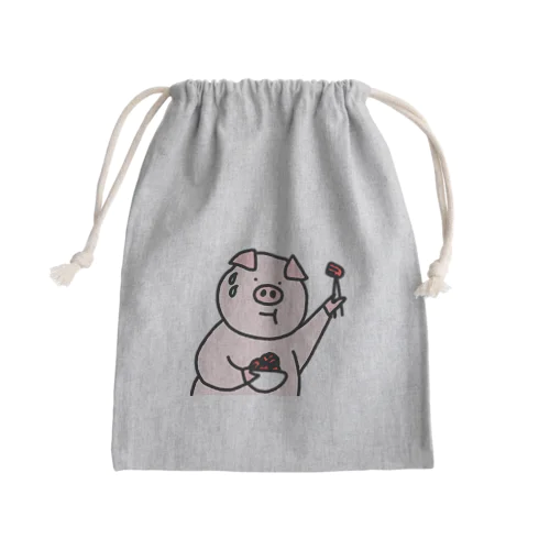 豚キムチ Mini Drawstring Bag