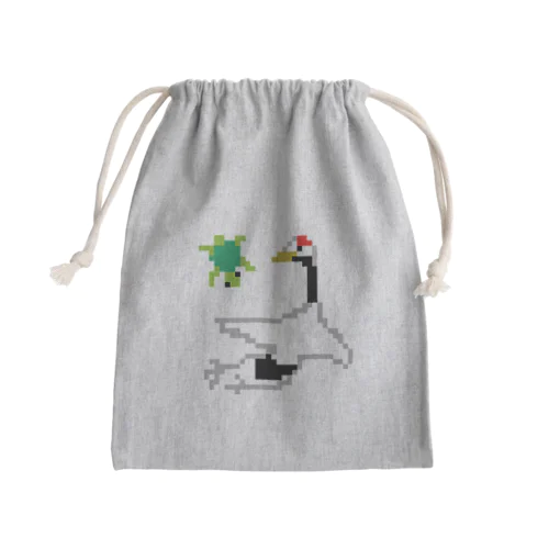 ツルとカメ Mini Drawstring Bag