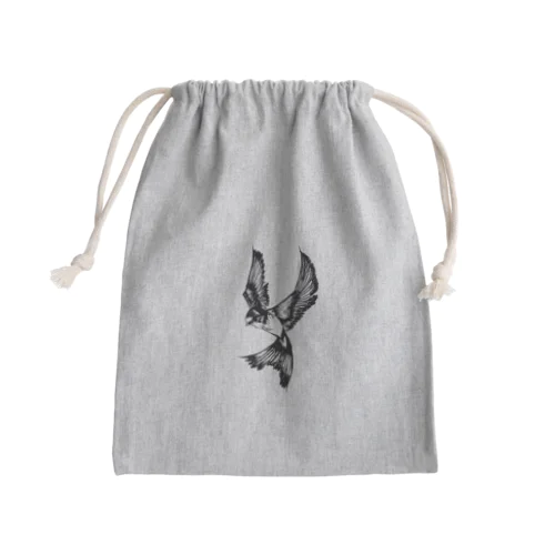 雀 Mini Drawstring Bag