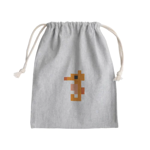 粗ドット絵・タツノオトシゴくん Mini Drawstring Bag