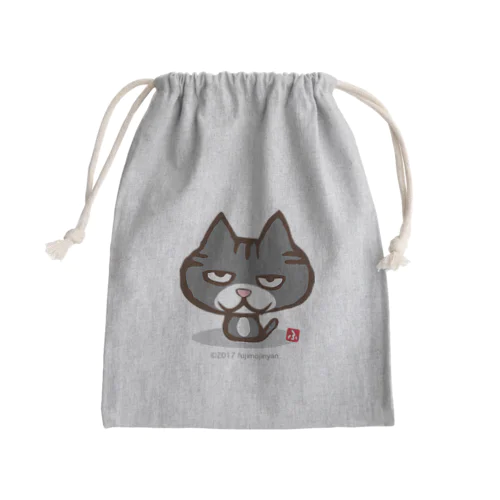 ふじもじにゃんず《キジトラジータくん》 Mini Drawstring Bag