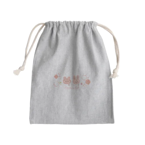 ベーべクマとベーべウサギ Mini Drawstring Bag