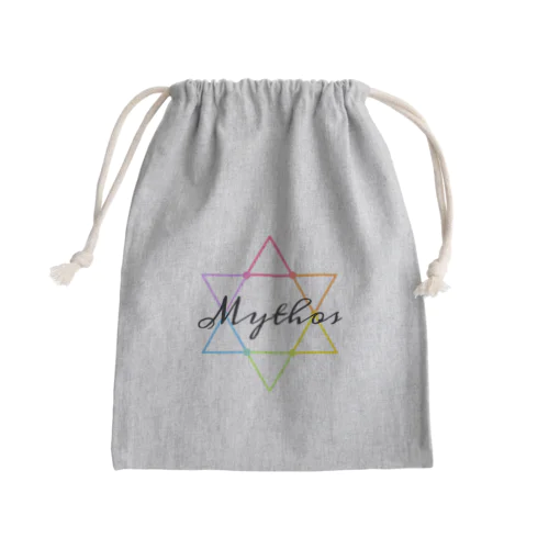 Mythos/Hexagram・黒 Mini Drawstring Bag