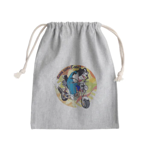 ワンコ×バイク Mini Drawstring Bag