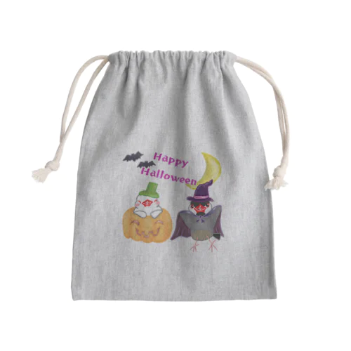 楽しいハロウィン文鳥ず Mini Drawstring Bag