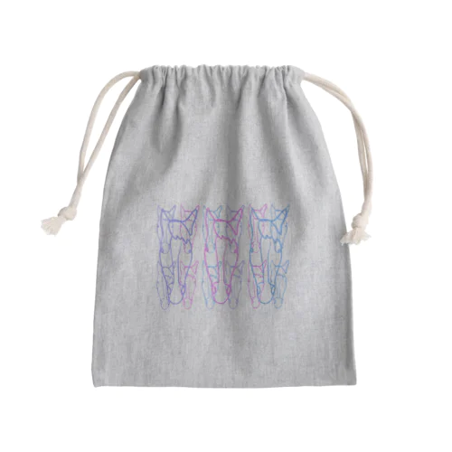 カラフルな馬さん Mini Drawstring Bag