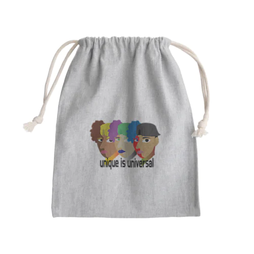 対義語Tシャツ(個性は普遍) Mini Drawstring Bag