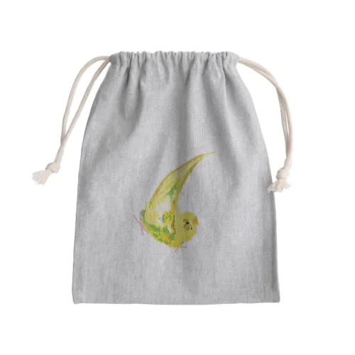 おチラリセキセイインコさん Mini Drawstring Bag