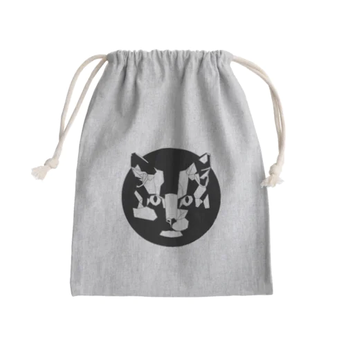 ジオメトリック猫 Mini Drawstring Bag