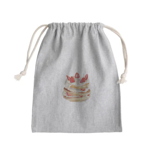 いちごのパンケーキ Mini Drawstring Bag