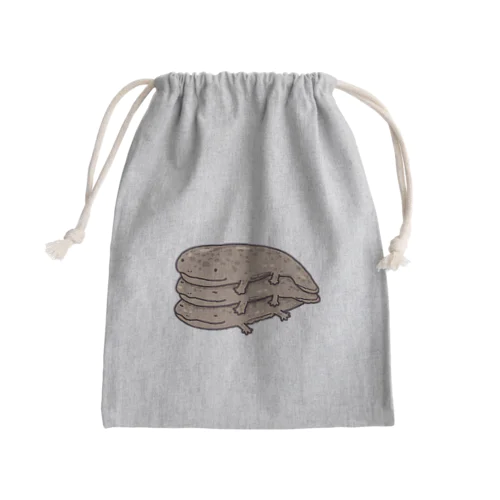 オオサンショウウオ三段重ね Mini Drawstring Bag