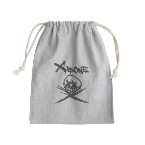 RAKUGAKIXBONE BLKCAM Mini Drawstring Bag