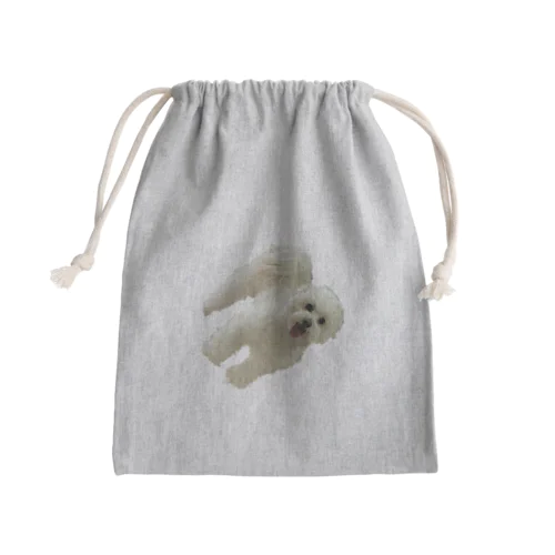 顔がつよいお犬さま Mini Drawstring Bag