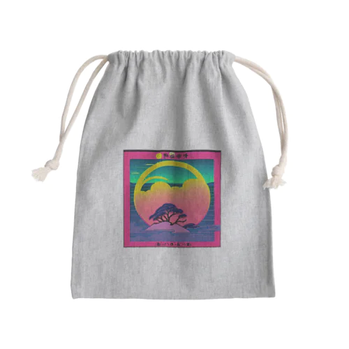 虹に沈む月、夕暮れの気持ち。 Mini Drawstring Bag