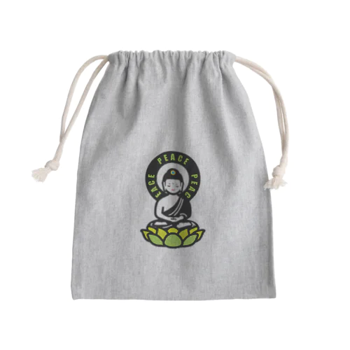 PEACE BUDDHA Mini Drawstring Bag