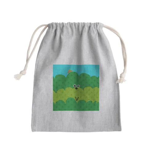 お茶畑くんアップ Mini Drawstring Bag