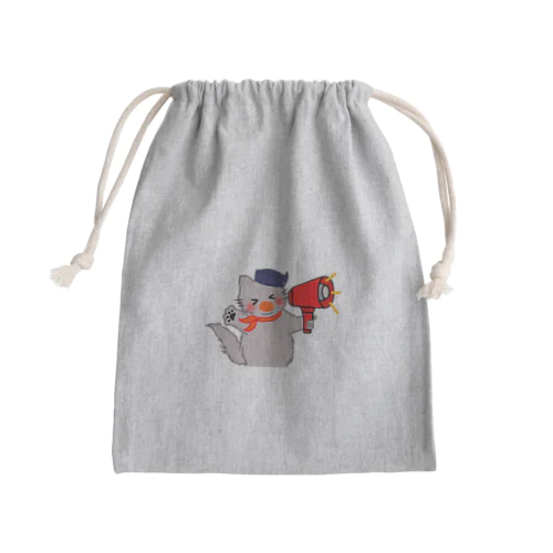 もちもちほっぺのねこ Mini Drawstring Bag