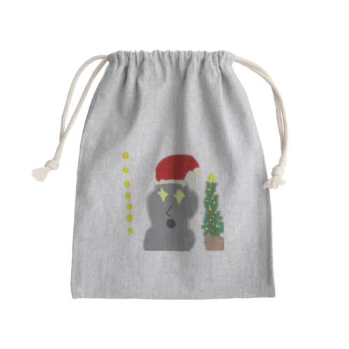 Akaliのクリスマスモアイ Mini Drawstring Bag