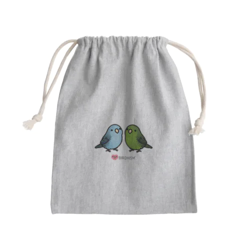 Chubby Bird 仲良しサザナミインコ Mini Drawstring Bag