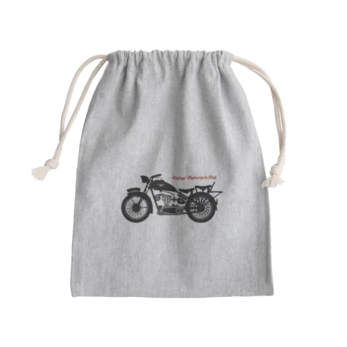 VINTAGE MOTORCYCLE CLUB Mini Drawstring Bag